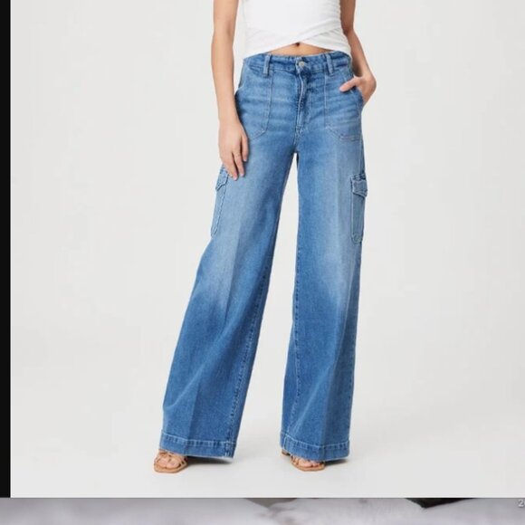 Paige Harper Cargo Jeans Size 27 - Picture 1 of 5